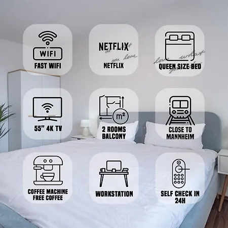 Schoene 2 Zimmerwohnung Mit Uhd-tv, Grossem Balkon Und Haengematte